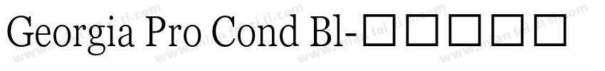 Georgia Pro Cond Bl字体转换